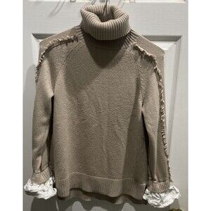 Design History Women's Small Turtleneck Sweater Beige Long Sleeve